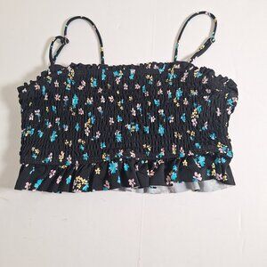 Blue floral Halter top size medium
